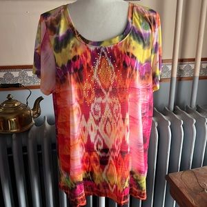 Avenue Tie-dyed Top Sz 18-20